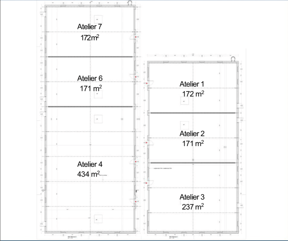 Location locaux d’activités/bureaux/entrepôts/ateliers 400m2 Grand Charmont - Doubs (25)