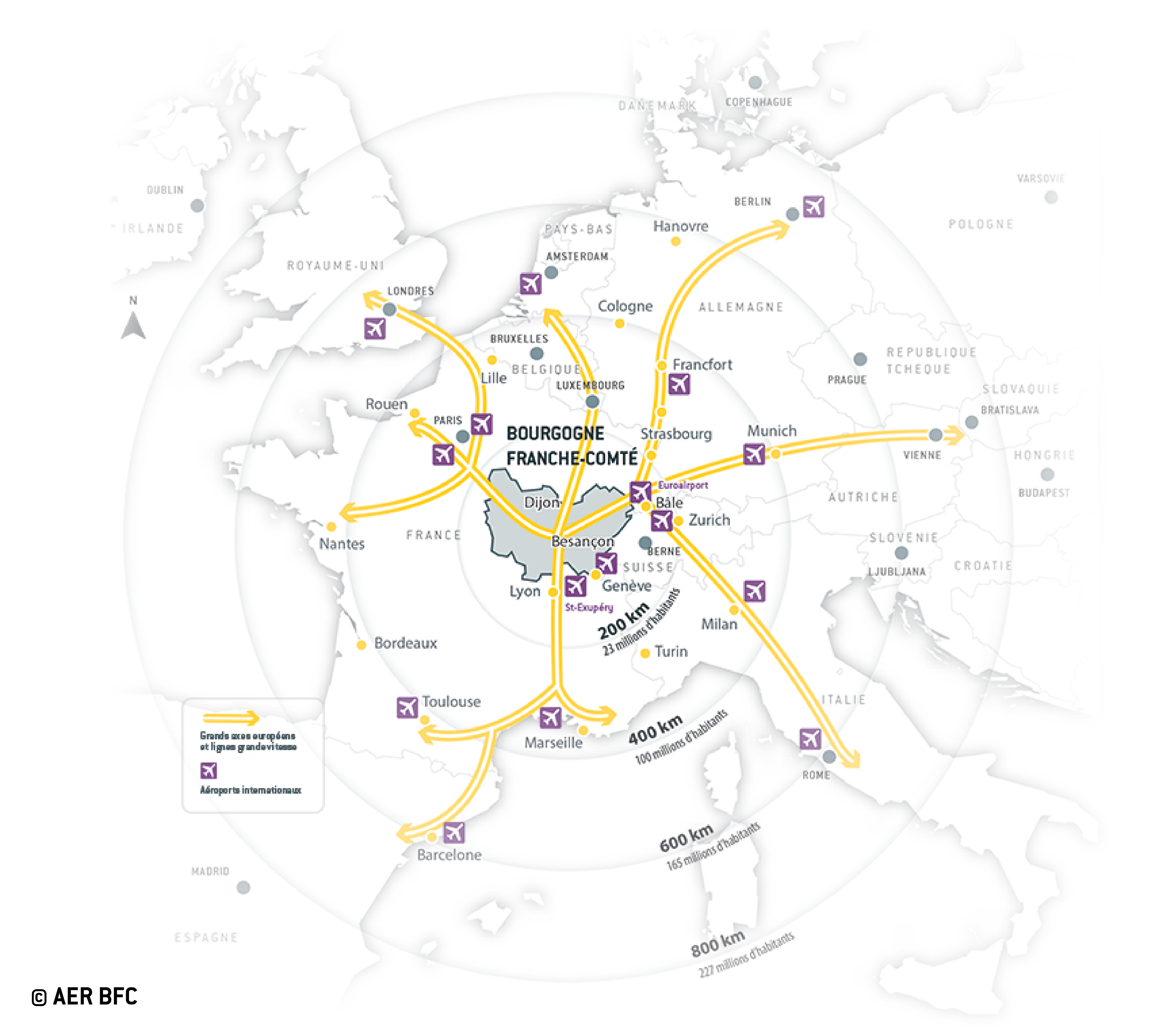 Carte Bourgogne-Franche-Comté