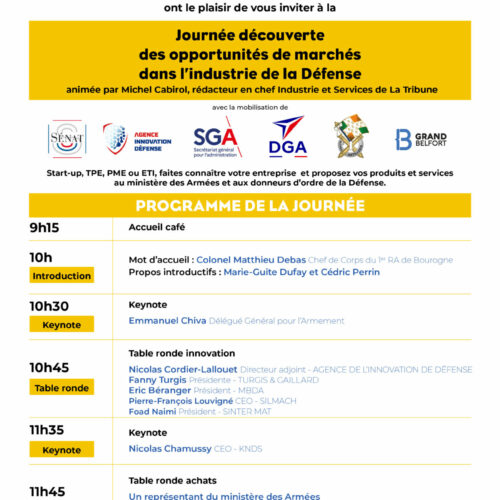 Évènement : Journée découverte des opportunités de marchés dans l’industrie de la Défense