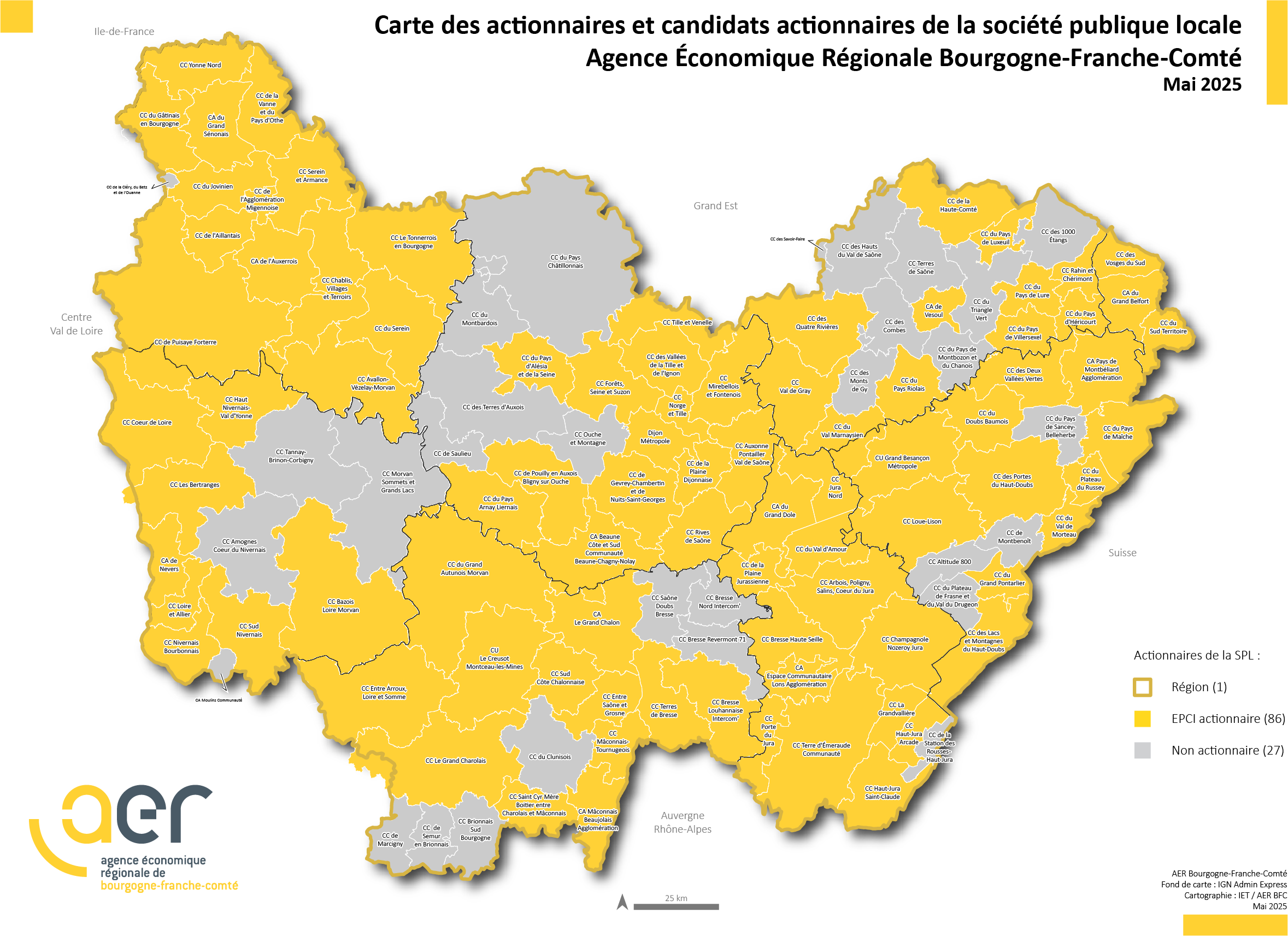 Carte des actionnaires 2025